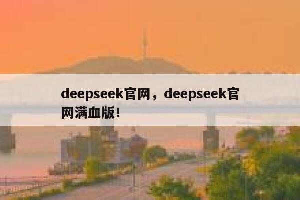 deepseek官网,deepseek官网满血版! 第1张 deepseek官网,deepseek官网满血版! 第1张