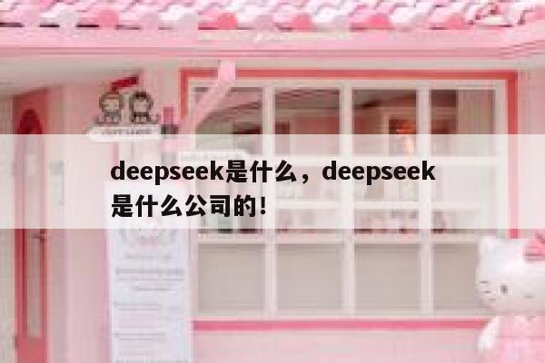 deepseek是什么，deepseek是什么公司的！ 第1张