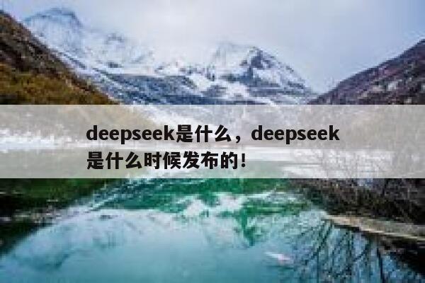 deepseek是什么，deepseek是什么时候发布的！ 第1张