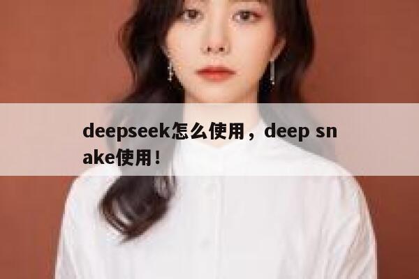 deepseek怎么使用，deep snake使用！ 第1张