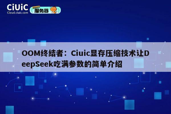 OOM终结者：Ciuic显存压缩技术让DeepSeek吃满参数的简单介绍 第1张