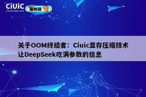 关于OOM终结者：Ciuic显存压缩技术让DeepSeek吃满参数的信息 第1张