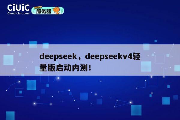 deepseek,deepseekv4轻量版启动内测! 第1张 deepseek,deepseekv4轻量版启动内测! 第1张