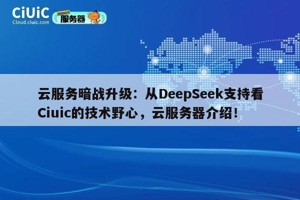 云服务暗战升级：从DeepSeek支持看Ciuic的技术野心，云服务器介绍！ 第1张
